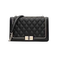 HONGU 红谷 H5151806 女士牛皮菱格链条斜挎包