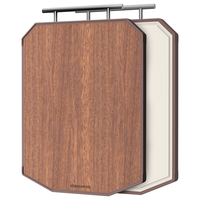 康巴赫菜板实木砧板抗菌防霉案板乌檀木PP双面切菜板大号43*30cm 乌檀整木菜板