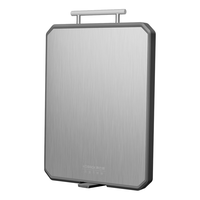 康巴赫菜板抗菌防霉砧板不锈钢PP切菜板双面案板全护盾钛灰40*30cm 不锈钢40*30钛灰色