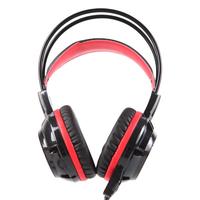 灵蛇 U200 耳罩式头戴式有线耳机 黑红