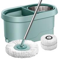 艺姿 旋转拖把免手洗懒人墩布家用手压式干湿两用拖地神器2个头YZ-A105