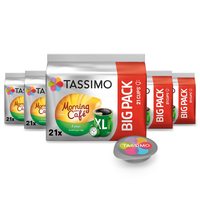 TASSIMO Morning Café Filter XL 胶囊，105 粒咖啡胶囊，大包装，5 包（5 x 21 杯饮料）787 克