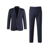 Ermenegildo Zegna 杰尼亚 男士Techmerino两粒单排扣商务西装西裤长裤西服套装