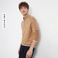 Navigare意大利小帆船纯羊毛半开领羊毛衫2025秋冬季针织衫男士毛衣 沙暴色 3XL