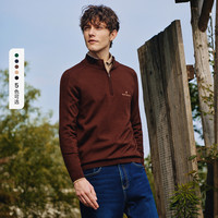 Navigare意大利小帆船纯羊毛半开领羊毛衫2025秋冬季针织衫男士毛衣 凡戴克棕 S