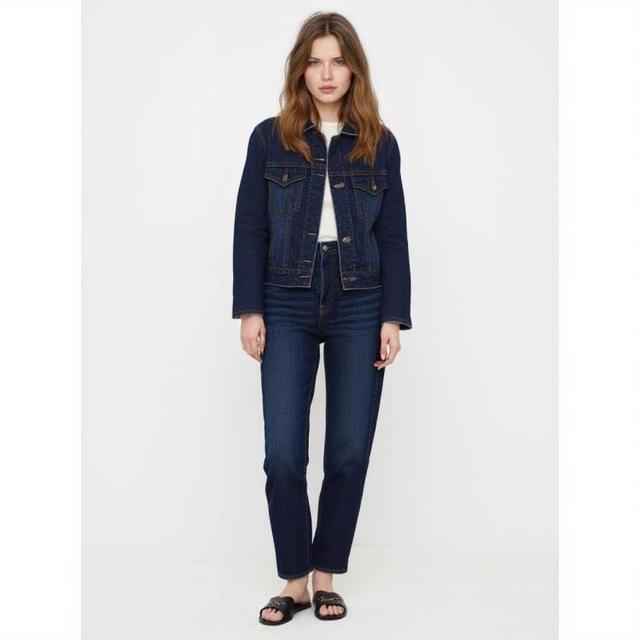 限尺码：Acne Studios 女式纯色休闲显高显瘦百搭休闲牛仔宽松直筒长裤