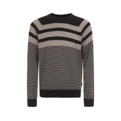Armani Exchange 男式宽松显瘦插肩袖弹力柔软斯文套头针织衫