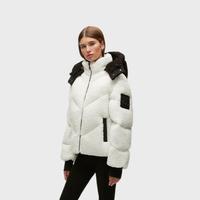 MOOSE KNUCKLES 拼色拉链连帽长袖夹克外套羽绒服