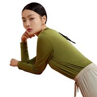 金三塔真丝保暖上衣女半高领长袖焦糖色170(XL)