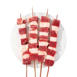 游牧御品 烧烤食材 红柳枝羊肉串418g*5袋（50串）