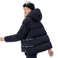 HOTSUIT 后秀 黑标系列 羽绒服女 2020冬季新款防风保暖连帽织带面包服潮流休闲运动外套女 矿物黑 XL