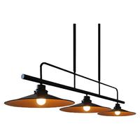 设计师的灯 欧式客厅复古创意工业风灯具餐厅吧台铁艺三头锅盖吊灯