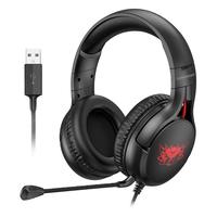 Langsdom 兰士顿 G4 耳罩式头戴式动圈降噪有线耳机 黑色 USB口