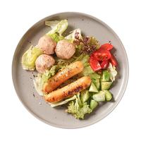 鲨鱼菲特鸡胸肉丸子鸡胸肉肠健身即食代餐低脂卡零食品