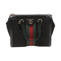 GUCCI 古驰 OPHIDIA系列 女士皮革斜挎手提包 547551 D6ZYB 1060 黑色 小号