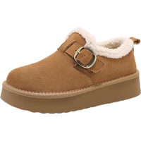 百丽（Belle）吴千语同款雪顶咖啡勃肯鞋羊毛闪穿女鞋D1V1DDM5 棕色-毛里 （勃肯鞋） 34 (220mm)