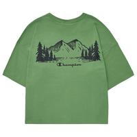ChampionT恤2021春夏新款刺绣小Logo山水剪影短袖女式T恤潮牌 EW-TTS22 绿色 L