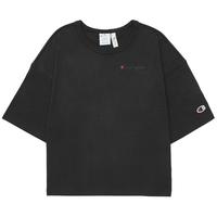 ChampionT恤2021春夏新款刺绣小Logo山水剪影短袖女式T恤潮牌 EW-TTS22 黑色 S