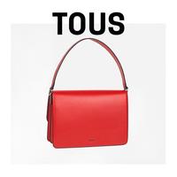 TOUS/桃丝熊2021春夏新品女包Audree系列中号红色单肩斜挎手提包(红色)