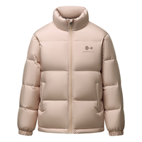 雪中飞羽绒服女士冬季印花设计多巴胺面包服御寒立领羽绒衣潮流百搭外套