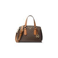 迈克·科尔斯 MICHAEL KORS 奢侈品 女士EMMA系列中号手提单肩包棕色/橡子PVC 30S1GENS1B BRN/ACORN