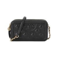 托里·伯奇 TORY BURCH 奢侈品 TB女包 FLEMING系列羊皮革单肩斜挎包黑色迷你款 79403 001