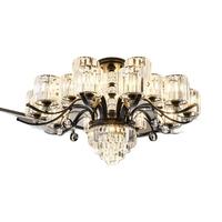 羽良 欧式水晶吊灯客厅灯后现代轻奢大气餐厅卧室创意餐厅灯具2021新款 6头（三色调光）吸吊两用