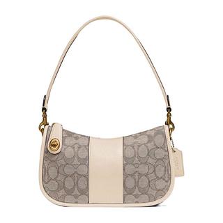 COACH 蔻驰 Swinger系列 女士经典提花织物手袋 C0721 B4SHG 藕粉色多色 小号
