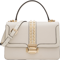 红谷 【热卖爆款】女包手提包单肩斜挎包小方包相机包复古铆钉包包 米白