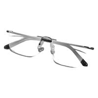 JingPro 镜邦 8476 黑色纯钛眼镜框+1.60折射率 防蓝光镜片