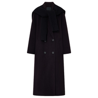 MO&Co.【秦岚同款C+系列】大衣&针织披肩2025冬绵羊毛MBE4OVC006 酱紫色 M /165