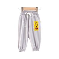 儿童防蚊裤夏季薄款宝宝男童女童灯笼裤夏天长裤外穿婴儿牛仔裤潮 浅蓝 狐狸 80cm