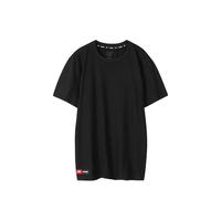 Skechers斯凯奇男士圆领t恤半袖男运动衣 纯棉夏季短袖t恤L220M157 0018碳黑 S