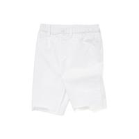 女童裤子新款夏装儿童牛仔中裤女中大童纯色 140cm 本白10101
