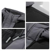 Semir 森马 羽绒服男2022冬季新款外套宽松撞色拼接三防字母印花连帽工装上衣衣多穿 黑色调00499 175/92A/L