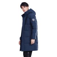 雪中飞 SNOWFLYING 2023秋冬长款运动百搭舒适保暖连帽男士羽绒服外套大码