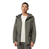 DECATHLON 迪卡侬 单层户外衣男运动薄款风衣防风夹克登山服长款QUMM 暖黄色 男士 M