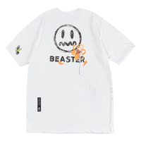 BEASTER小恶魔鬼脸短袖明星同款潮牌宽松情侣T恤夏男短袖T恤国潮大牌 紫色 M