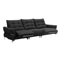 乐至宝LAZBOY真皮沙发客厅电动功能沙发零靠墙复古沙发巴赫683 曜石黑-2.77米-大-三人双电动