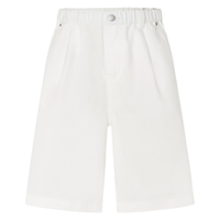 little MO&Co.little moco童装23夏装新款男女童休闲直筒百搭短裤KBC2SOT004 牛仔白色 110/53