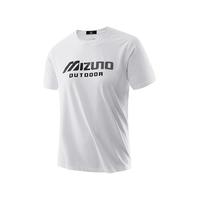 美津浓(MIZUNO)速干t恤男户外短袖男舒适快干T恤吸湿排汗跑步上衣男 黑色 L