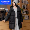 FOURDATRY 冬季女休闲加厚保暖连帽羽绒服