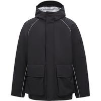 潮酷鸭绒保暖宽松连帽羽绒服男 XS 黑色BLACK