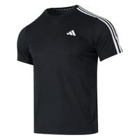 阿迪达斯 adidas 男子运动T恤 黑色 S