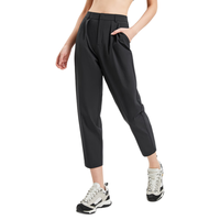  可隆 KOLON SPORT女微哈伦版软壳长裤抗菌防泼水休闲裤子 黑色BL 175/XL