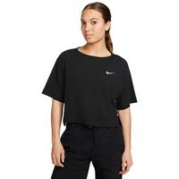 nike耐克Sportswear 女子罗纹针织短袖上衣柔软舒适黑DV7871-010
