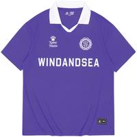 卡尔美(KELME) × WIND AND SEA 潮牌联名款 Blokecore足球短袖POLO衫男翻领T恤 深紫色 M