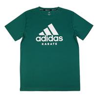 adidas 阿迪达斯 短袖男户外休闲透气运动服健身运动速干T恤 绿/白(空手道) S