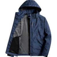 KingCamp迷彩冲锋衣男女春秋季防风防泼水运动外套情侣户外骑行旅游登山服 枫叶蓝(男款) 2XL