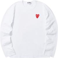 COMME des GARÇONSPLAY COMME DES GARCONS IT CDG 女装长袖T恤潮流爱心缝饰 BKX/黑色 XS